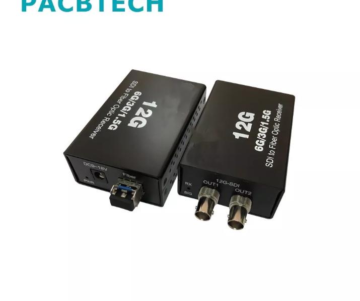 12G SDI Fiber Extender 4k Single Mode SFP Transmitter and Receiver 12g SDI to Fi