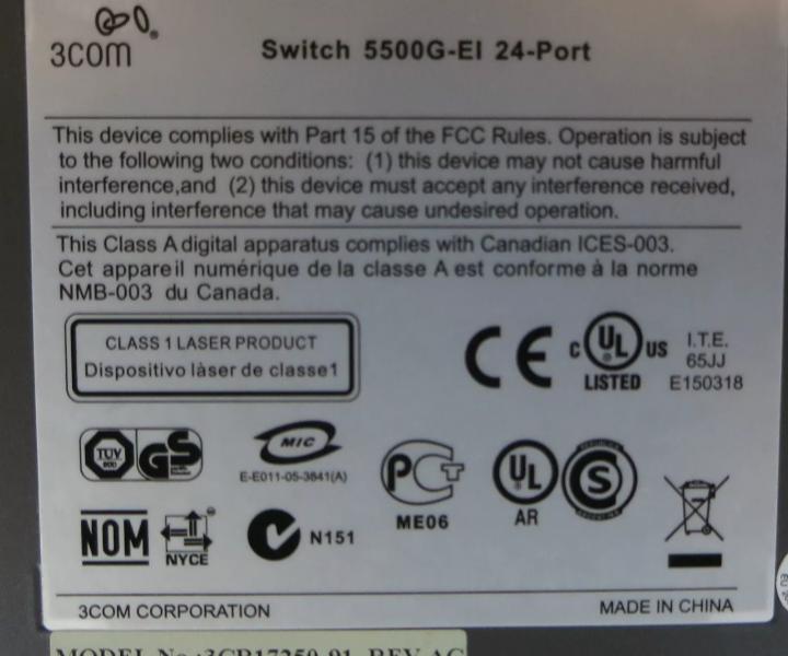 3CR17254-91 5500G-EI 3COM