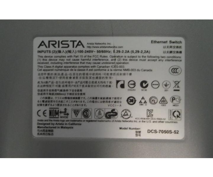 DCS-7050S-52 52-Port 10GbE 460W