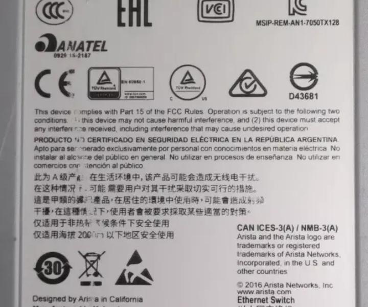 DCS-7050TX-128 10GBase-T 40GbE