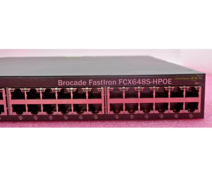FCX648S-HPOE 1GbE RJ45 1GbE