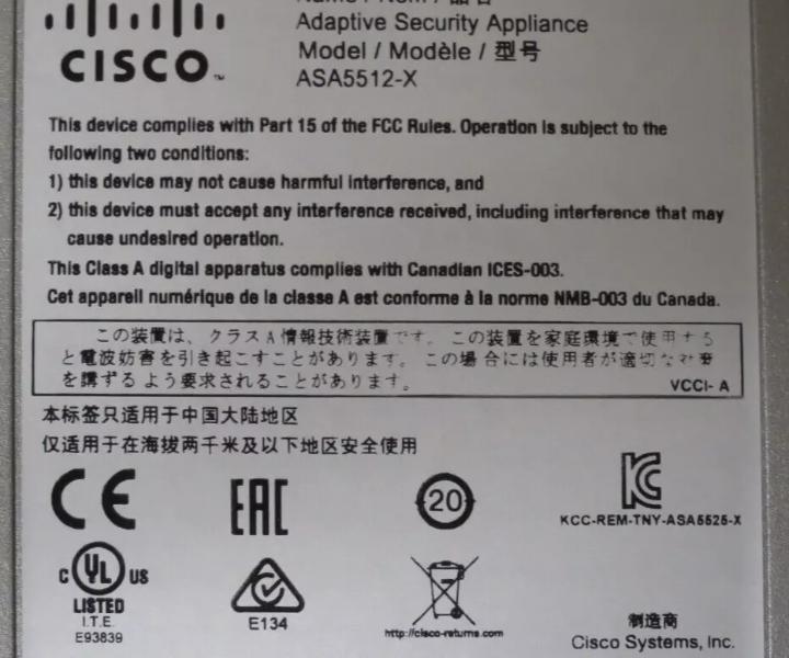 ASA5512-X RJ45