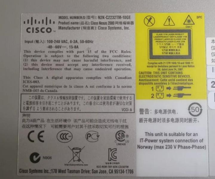 N2K-C2232TM-10GE 32-Port N2K-M2800P 10GbE