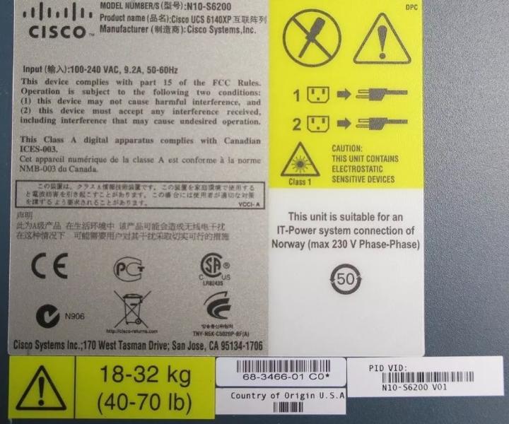 N10-S6200 40-Port N10-E0060 6140XP
