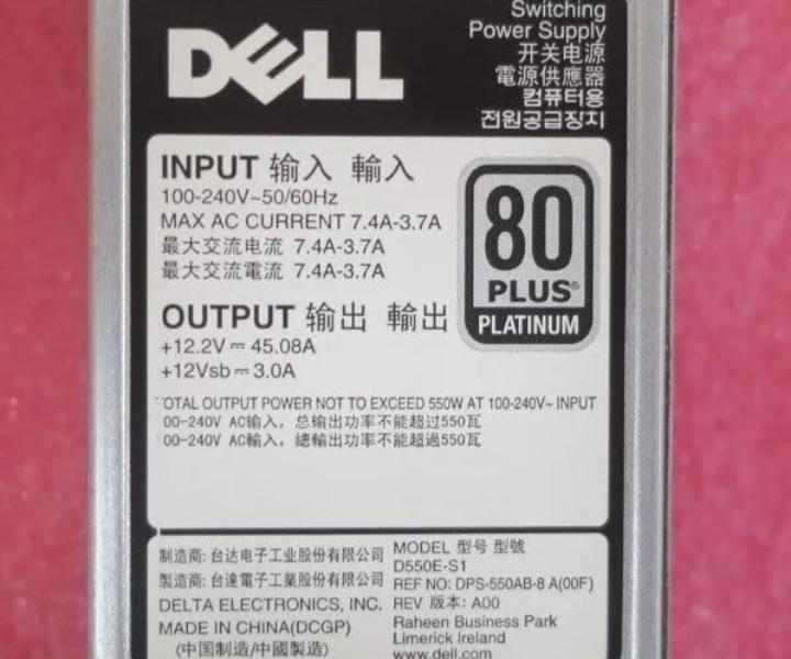 550W 80Plus X185V R330 R430
