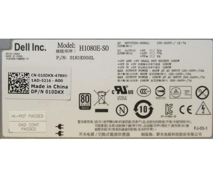 PS6110 1080W 80Plus 10DKX