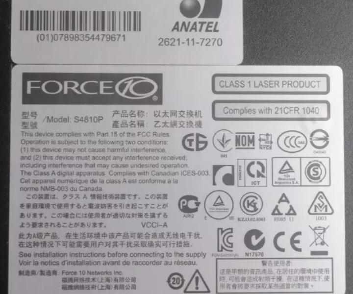 S4810-01-64F Force10 S4810 10GbE 40GbE