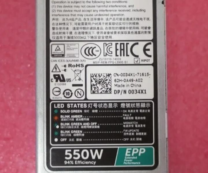 450-AEKP R430 R440 550W 034X1