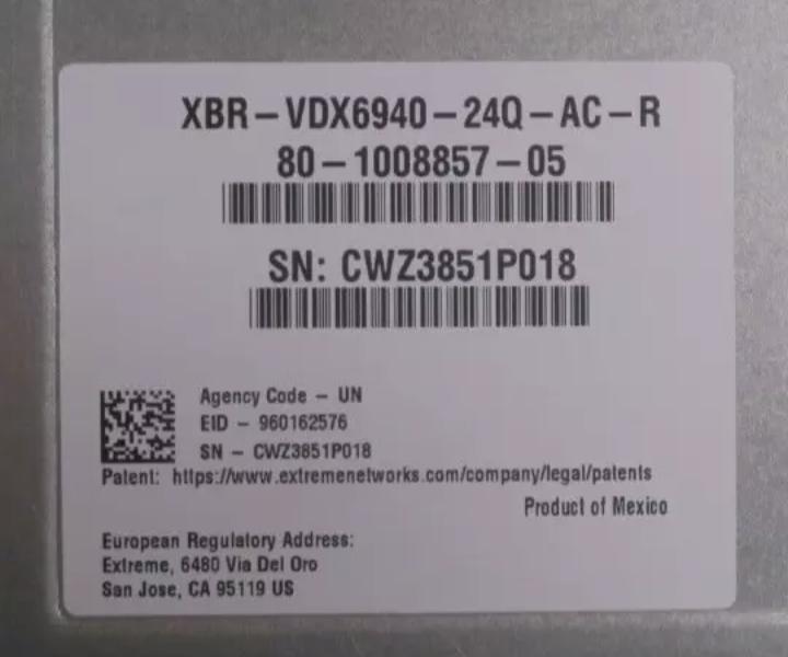 VDX6940-36Q XBR-VDX6940-24Q-AC-R 24-Active 40GbE