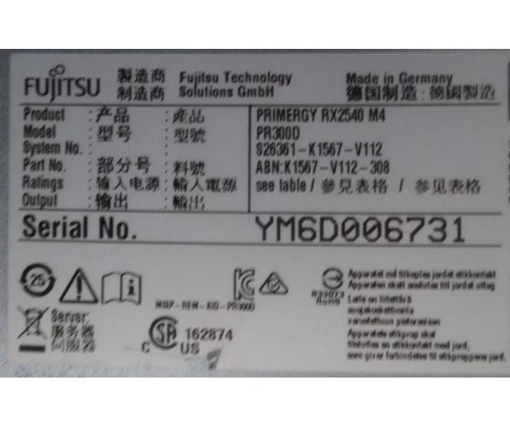 RX2540 768GB 800GB