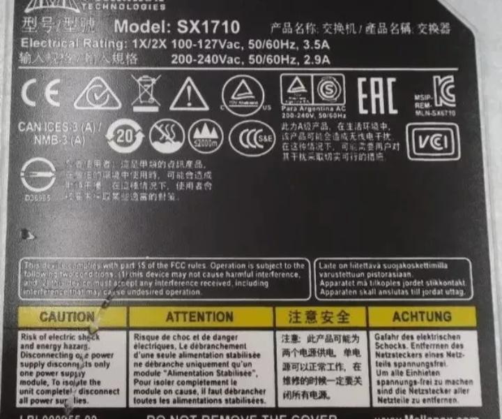 SwitchX-2 MSX1710-BS2F2 SX1710 56GbE