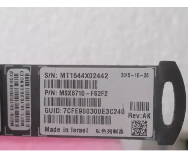 SwitchX-2 MSX6710-FS2F2 MLNX-OS SX6710 56GbE