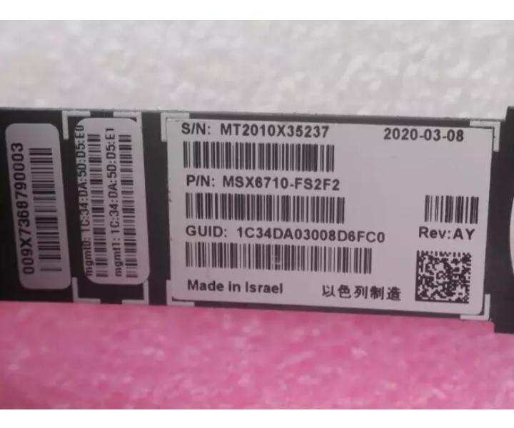 SwitchX-2 MSX6710-FS2F2 MLNX-OS SX6710 56GbE