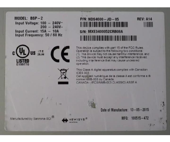 BSP-2 NDS-4600-JD-05 60-Bay 2xIOM 2xPSU