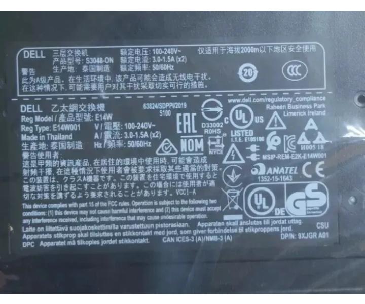 S3048-ON 1GbE RJ45 10GbE