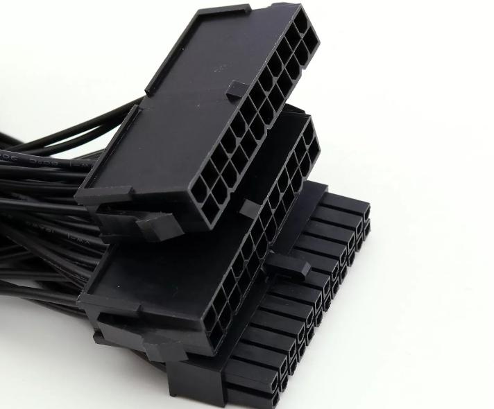 Power Supply PSU 24 Pin ATX Mainboard Motherboard Adapter Connector Cable Dual