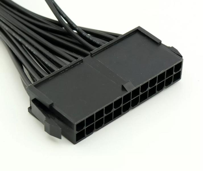 Power Supply PSU 24 Pin ATX Mainboard Motherboard Adapter Connector Cable Dual
