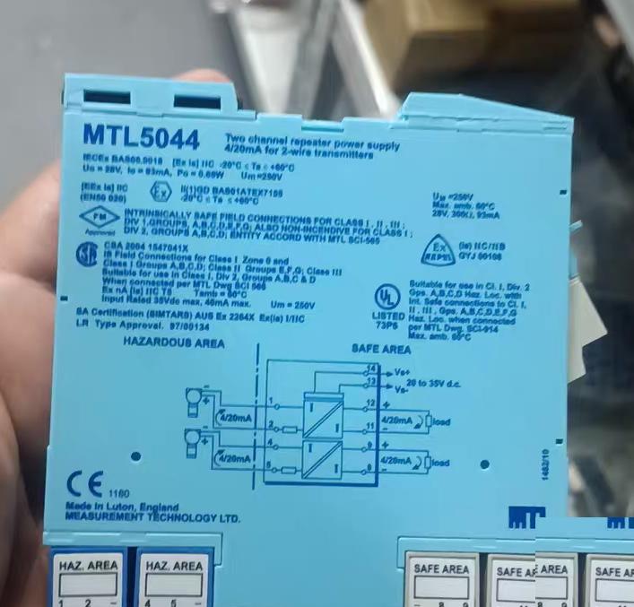 0 MTL5044 2 4-20mA 20-35V DC CE MTL5044 2 4-20mA 20-35V DC CE