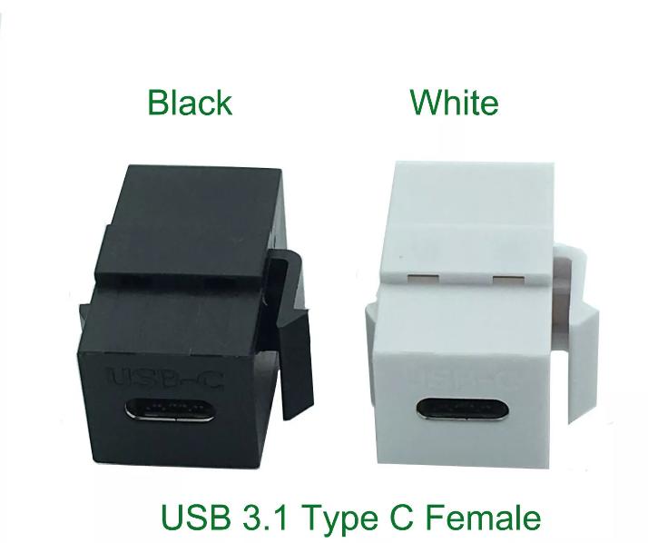 10 USB Type C 3 1 Female to Female Extension Keystone Coupler Adapter Wall Plate
