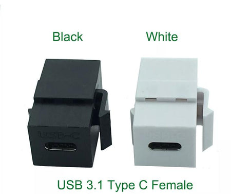 10 USB Type C 3 1 Female to Female Extension Keystone Coupler Adapter Wall Plate