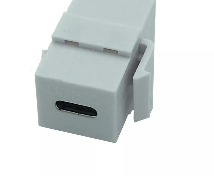 10 USB Type C 3 1 Female to Female Extension Keystone Coupler Adapter Wall Plate