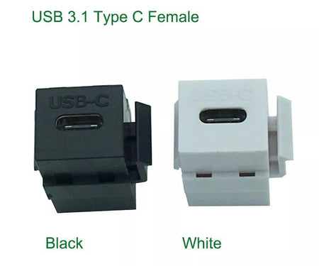 10 USB Type C 3 1 Female to Female Extension Keystone Coupler Adapter Wall Plate