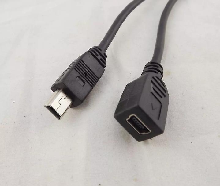 10x Mini USB B 5 Pin Male to Female Jack Data Extension Cable Adapter Connector