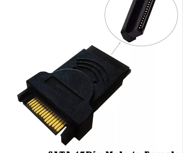 10x SATA 15 Pin Male to SATA Female HDD Power Gender Converter Adapter Extender