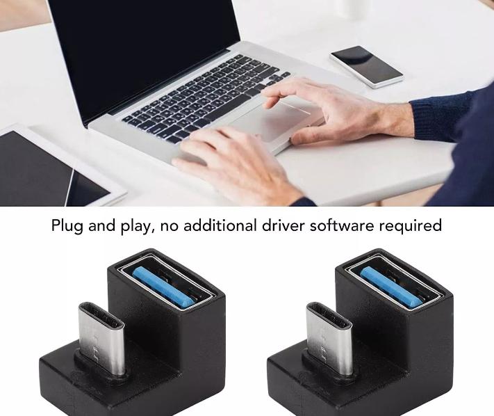 10x Tablet Mobile Phone U Shape Adapter USB 3 1 C Male to 3 0 A Female Extender