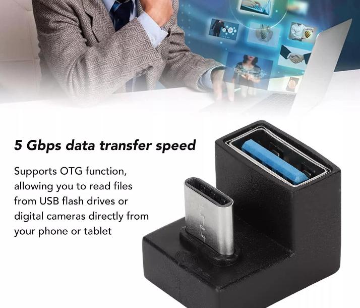 10x Tablet Mobile Phone U Shape Adapter USB 3 1 C Male to 3 0 A Female Extender