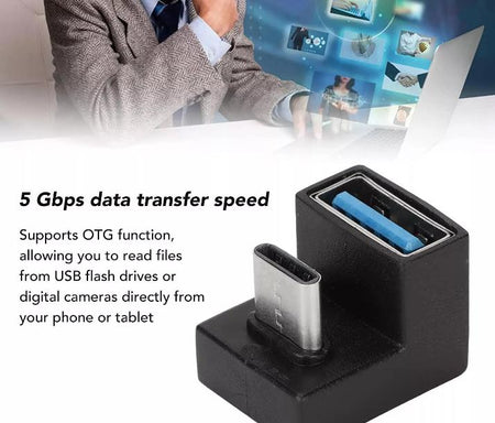 10x Tablet Mobile Phone U Shape Adapter USB 3 1 C Male to 3 0 A Female Extender