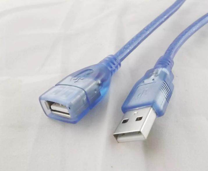 10x USB 2 0 A Male to Female Jack Data Cable Extension Cord Adapter Blue 1FT