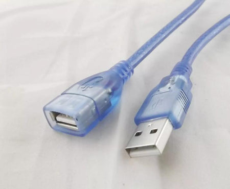 10x USB 2 0 A Male to Female Jack Data Cable Extension Cord Adapter Blue 1FT