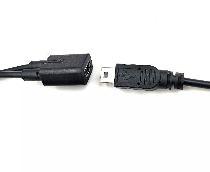 10x USB Mini Female to Mini USB Male Micro Male 2 in 1 Converter Charging Cable