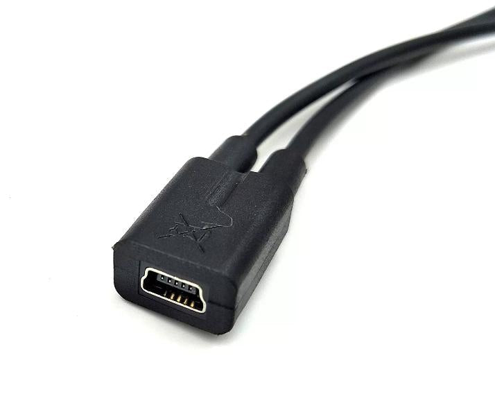 10x USB Mini Female to Mini USB Male Micro Male 2 in 1 Converter Charging Cable