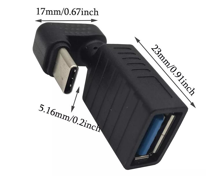 10x U Shape USB 3 1 Type C Male to 3 0 A Female OTG Adapter Tablet Phone Laptop