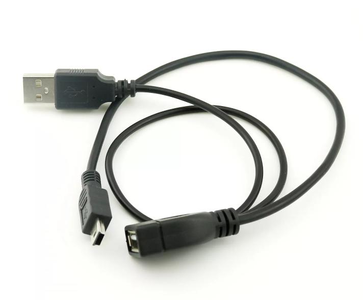 1FT USB 2 0 A Female to A Male and Mini Male Extension Adapter Y Splitter Cable