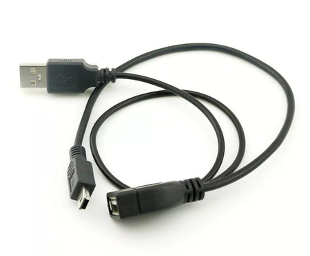 1FT USB 2 0 A Female to A Male and Mini Male Extension Adapter Y Splitter Cable