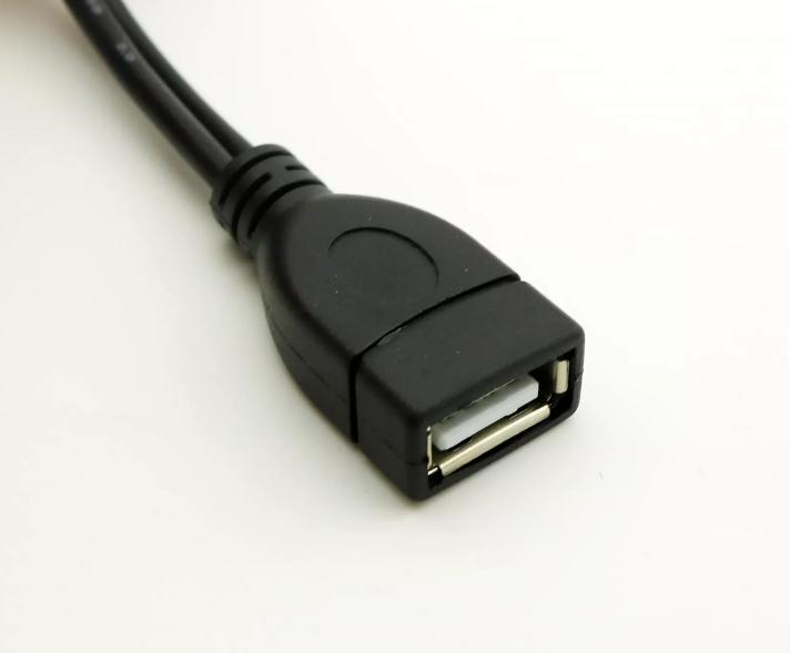 1FT USB 2 0 A Female to A Male and Mini Male Extension Adapter Y Splitter Cable