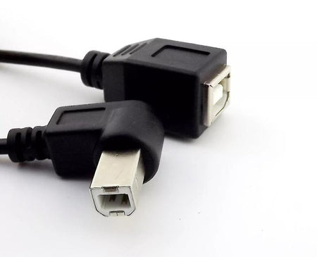 1FT USB 2 0 B Female to B Male Right Angled Extension Printer Data Adapter Cable