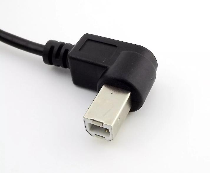 1FT USB 2 0 B Female to B Male Right Angled Extension Printer Data Adapter Cable