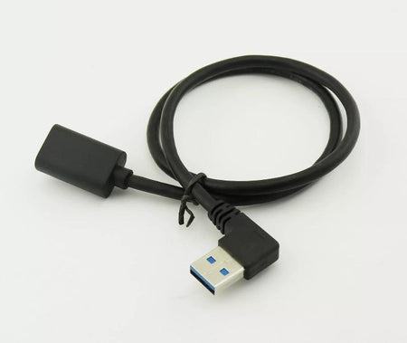 1 5FT Super Fast USB 3 0 A Male Left Angled To 3 0 A Female Socket Adapter Cable