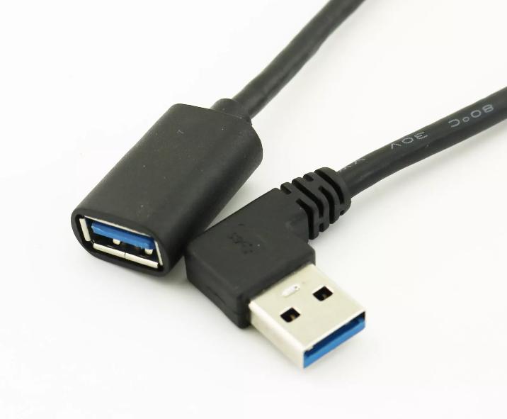 1 5FT Super Fast USB 3 0 A Male Left Angled To 3 0 A Female Socket Adapter Cable
