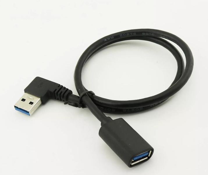 1 5FT Super Fast USB 3 0 A Male Left Angled To 3 0 A Female Socket Adapter Cable