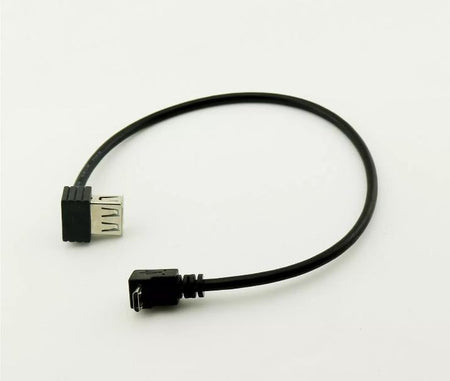 1ft Micro 5 pin Male UP Angled to USB 2 0 A Female Angle Extension Adapter Cable