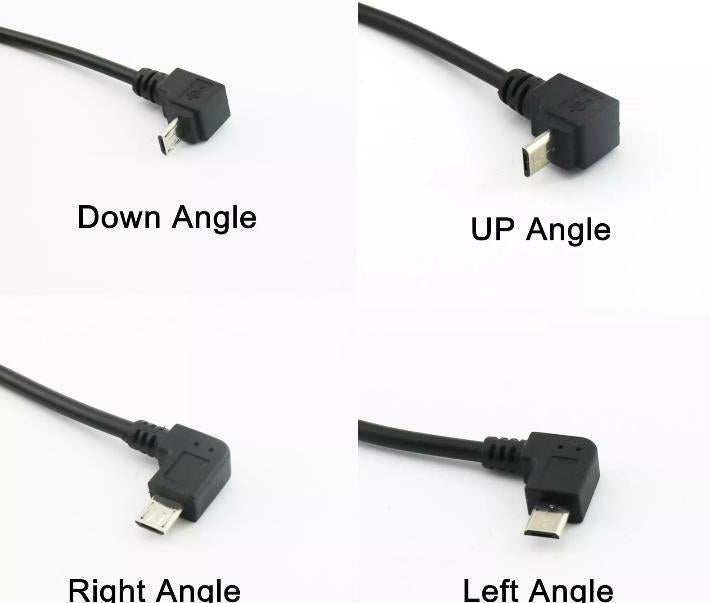 1ft Micro 5 pin Male UP Angled to USB 2 0 A Female Angle Extension Adapter Cable