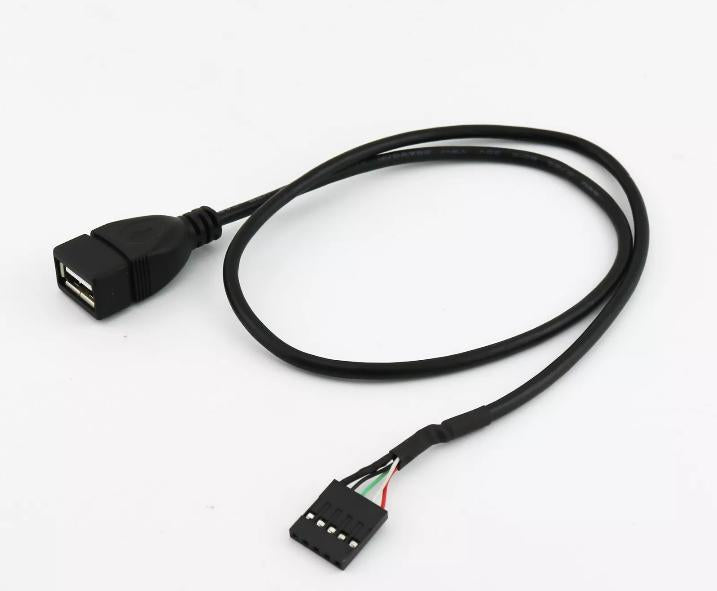 1pc 1 5ft USB 2 0 A Female to Dupont 5 Pin Female Jack Header Motherboard Cable