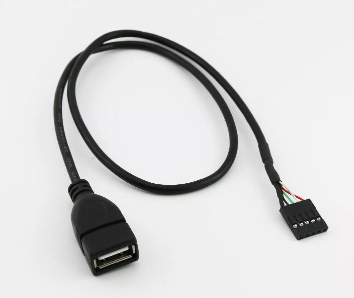1pc 1 5ft USB 2 0 A Female to Dupont 5 Pin Female Jack Header Motherboard Cable
