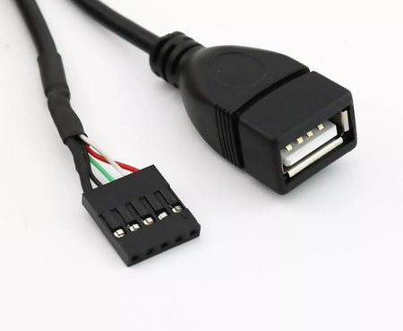 1pc 1 5ft USB 2 0 A Female to Dupont 5 Pin Female Jack Header Motherboard Cable