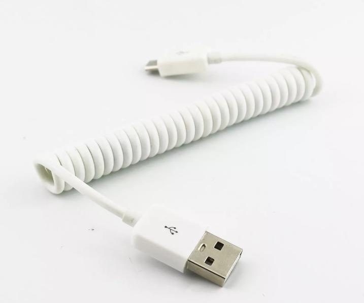 1pc 3FT USB 2 0 A Male to Micro Male Plug Data Sync Charging Spiral Coiled Cable